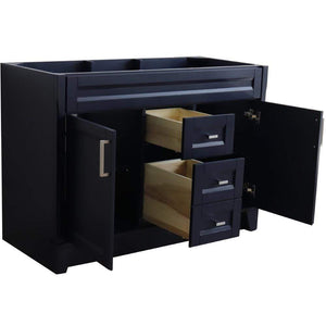 Bellaterra Home Vanity BellaTerra Home 48" Double sink vanity in Blue finish - cabinet only 400700-48D-BU