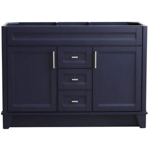 Bellaterra Home Vanity BellaTerra Home 48" Double sink vanity in Blue finish - cabinet only 400700-48D-BU