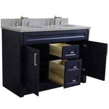 Load image into Gallery viewer, Bellaterra Home Vanity BellaTerra Home 48&quot; Double sink vanity in Blue finish with Gray granite and oval sink 400700-49D-BU-GYO