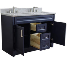Load image into Gallery viewer, Bellaterra Home Vanity BellaTerra Home 48&quot; Double sink vanity in Blue finish with Gray granite and rectangle sink 400700-49D-BU-GYR