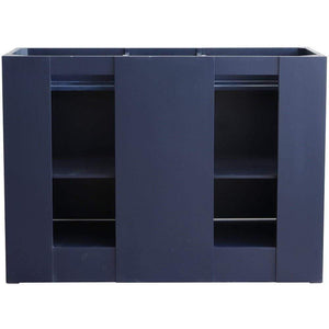Bellaterra Home Vanity BellaTerra Home 48" Double sink vanity in Blue finish with Gray granite and rectangle sink 400700-49D-BU-GYR