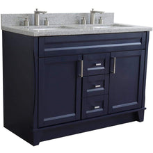 Load image into Gallery viewer, Bellaterra Home Vanity BellaTerra Home 48&quot; Double sink vanity in Blue finish with Gray granite and rectangle sink 400700-49D-BU-GYR