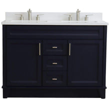 Load image into Gallery viewer, Bellaterra Home Vanity BellaTerra Home 48&quot; Double sink vanity in Blue finish with White quartz and rectangle sink 400700-49D-BU-WER