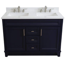 Load image into Gallery viewer, Bellaterra Home Vanity BellaTerra Home 48&quot; Double sink vanity in Blue finish with White quartz and rectangle sink 400700-49D-BU-WER