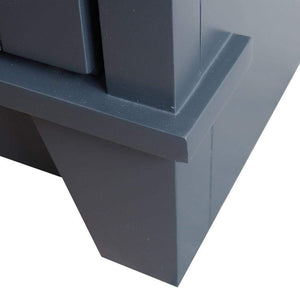 Bellaterra Home Vanity BellaTerra Home 48" Double sink vanity in Dark Gray finish with Black galaxy granite and round sink 400700-49D-DG-BGRD