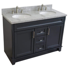 Load image into Gallery viewer, Bellaterra Home Vanity BellaTerra Home 48&quot; Double sink vanity in Dark Gray finish with Gray granite and oval sink 400700-49D-DG-GYO