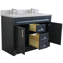 Load image into Gallery viewer, Bellaterra Home Vanity BellaTerra Home 48&quot; Double sink vanity in Dark Gray finish with Gray granite and oval sink 400700-49D-DG-GYO