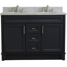 Load image into Gallery viewer, Bellaterra Home Vanity BellaTerra Home 48&quot; Double sink vanity in Dark Gray finish with Gray granite and oval sink 400700-49D-DG-GYO