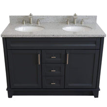 Load image into Gallery viewer, Bellaterra Home Vanity BellaTerra Home 48&quot; Double sink vanity in Dark Gray finish with Gray granite and oval sink 400700-49D-DG-GYO