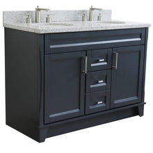 Load image into Gallery viewer, Bellaterra Home Vanity BellaTerra Home 48&quot; Double sink vanity in Dark Gray finish with Gray granite and oval sink 400700-49D-DG-GYO