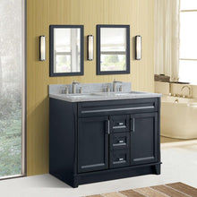 Load image into Gallery viewer, Bellaterra Home Vanity BellaTerra Home 48&quot; Double sink vanity in Dark Gray finish with Gray granite and rectangle sink  400700-49D-DG-GYR