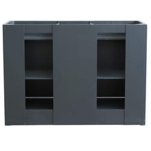 Load image into Gallery viewer, Bellaterra Home Vanity BellaTerra Home 48&quot; Double sink vanity in Dark Gray finish with Gray granite and rectangle sink  400700-49D-DG-GYR