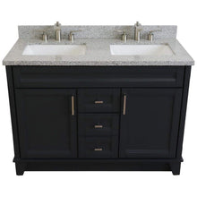 Load image into Gallery viewer, Bellaterra Home Vanity BellaTerra Home 48&quot; Double sink vanity in Dark Gray finish with Gray granite and rectangle sink  400700-49D-DG-GYR