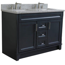 Load image into Gallery viewer, Bellaterra Home Vanity BellaTerra Home 48&quot; Double sink vanity in Dark Gray finish with Gray granite and rectangle sink  400700-49D-DG-GYR