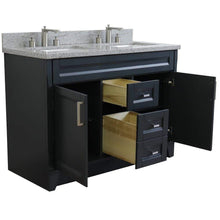 Load image into Gallery viewer, Bellaterra Home Vanity BellaTerra Home 48&quot; Double sink vanity in Dark Gray finish with Gray granite and rectangle sink  400700-49D-DG-GYR