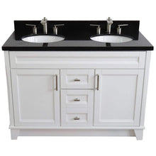 Load image into Gallery viewer, Bellaterra Home Vanity BellaTerra Home 48&quot; Double sink vanity in White finish with Black galaxy granite and oval sink 400700-49D-WH-BGO