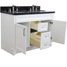 Load image into Gallery viewer, Bellaterra Home Vanity BellaTerra Home 48&quot; Double sink vanity in White finish with Black galaxy granite and oval sink 400700-49D-WH-BGO