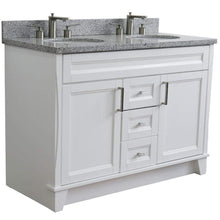 Load image into Gallery viewer, Bellaterra Home Vanity BellaTerra Home 48&quot; Double sink vanity in White finish with Gray granite and oval sink 400700-49D-WH-GYO