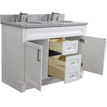 Load image into Gallery viewer, Bellaterra Home Vanity BellaTerra Home 48&quot; Double sink vanity in White finish with Gray granite and oval sink 400700-49D-WH-GYO