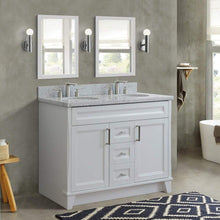 Load image into Gallery viewer, Bellaterra Home Vanity BellaTerra Home 48&quot; Double sink vanity in White finish with Gray granite and oval sink 400700-49D-WH-GYO