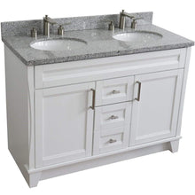 Load image into Gallery viewer, Bellaterra Home Vanity BellaTerra Home 48&quot; Double sink vanity in White finish with Gray granite and oval sink 400700-49D-WH-GYO