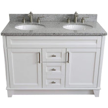 Load image into Gallery viewer, Bellaterra Home Vanity BellaTerra Home 48&quot; Double sink vanity in White finish with Gray granite and oval sink 400700-49D-WH-GYO