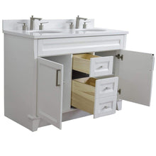 Load image into Gallery viewer, Bellaterra Home Vanity BellaTerra Home 48&quot; Double sink vanity in White finish with White quartz and oval sink 400700-49D-WH-WEO