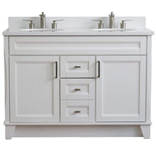 Load image into Gallery viewer, Bellaterra Home Vanity BellaTerra Home 48&quot; Double sink vanity in White finish with White quartz and oval sink 400700-49D-WH-WEO