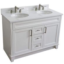 Load image into Gallery viewer, Bellaterra Home Vanity BellaTerra Home 48&quot; Double sink vanity in White finish with White quartz and oval sink 400700-49D-WH-WEO