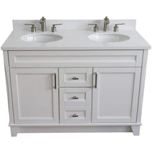 Load image into Gallery viewer, Bellaterra Home Vanity BellaTerra Home 48&quot; Double sink vanity in White finish with White quartz and oval sink 400700-49D-WH-WEO