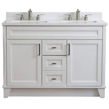 Load image into Gallery viewer, Bellaterra Home Vanity BellaTerra Home 48&quot; Double sink vanity in White finish with White quartz and rectangle sink 400700-49D-WH-WER