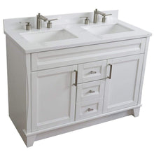 Load image into Gallery viewer, Bellaterra Home Vanity BellaTerra Home 48&quot; Double sink vanity in White finish with White quartz and rectangle sink 400700-49D-WH-WER