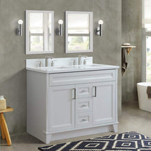 Load image into Gallery viewer, Bellaterra Home Vanity BellaTerra Home 48&quot; Double sink vanity in White finish with White quartz and rectangle sink 400700-49D-WH-WER