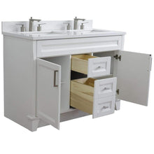 Load image into Gallery viewer, Bellaterra Home Vanity BellaTerra Home 48&quot; Double sink vanity in White finish with White quartz and rectangle sink 400700-49D-WH-WER