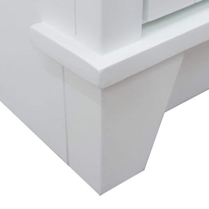 Bellaterra Home Vanity BellaTerra Home 48" Double sink vanity in White finish with White quartz and rectangle sink 400700-49D-WH-WER