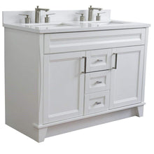 Load image into Gallery viewer, Bellaterra Home Vanity BellaTerra Home 48&quot; Double sink vanity in White finish with White quartz and rectangle sink 400700-49D-WH-WER