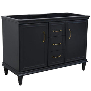 Bellaterra Home Vanity BellaTerra Home 48" Double  vanity in Dark Gray- cabinet only 400800-48D-DG