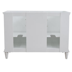 Bellaterra Home Vanity BellaTerra Home 48" Double vanity in White finish- cabinet only 400800-48D-WH