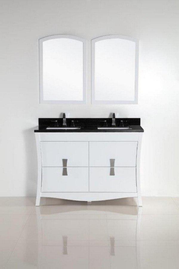 Bellaterra Home Vanity BellaTerra Home 48 in. Double sink vanity with Black Galaxy Top 500701-48D-BG