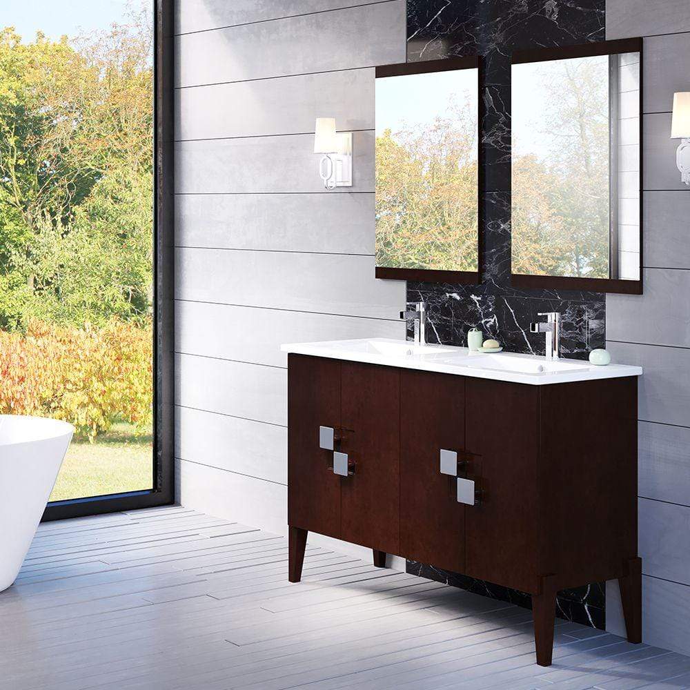 Bellaterra Home Vanity BellaTerra Home 48 in Double Sink Vanity-Wood Walnut 804366-D-W