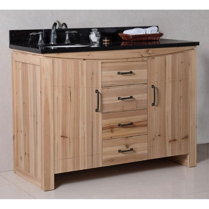 Bellaterra Home Vanity BellaTerra Home 48 in Single Sink Vanity-Solid Fir-Natural 6001L-48-NL-BG