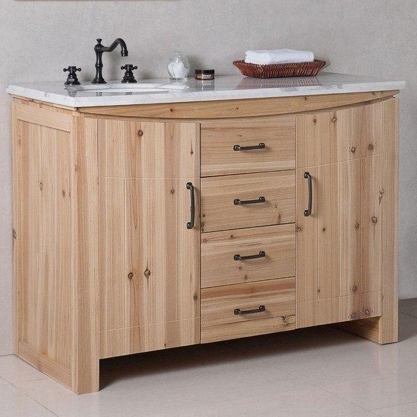 Bellaterra Home Vanity BellaTerra Home 48 in Single sink vanity-solid fir-natural 6001L-48-NL-JW