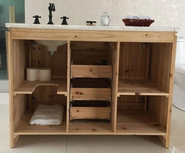 Bellaterra Home Vanity BellaTerra Home 48 in Single sink vanity-solid fir-natural 6001R-48-NL-BG