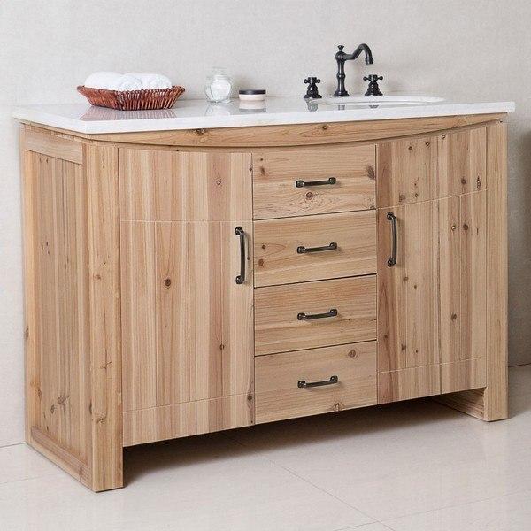 Bellaterra Home Vanity BellaTerra Home 48 in Single sink vanity-solid fir-natural 6001R-48-NL-JW