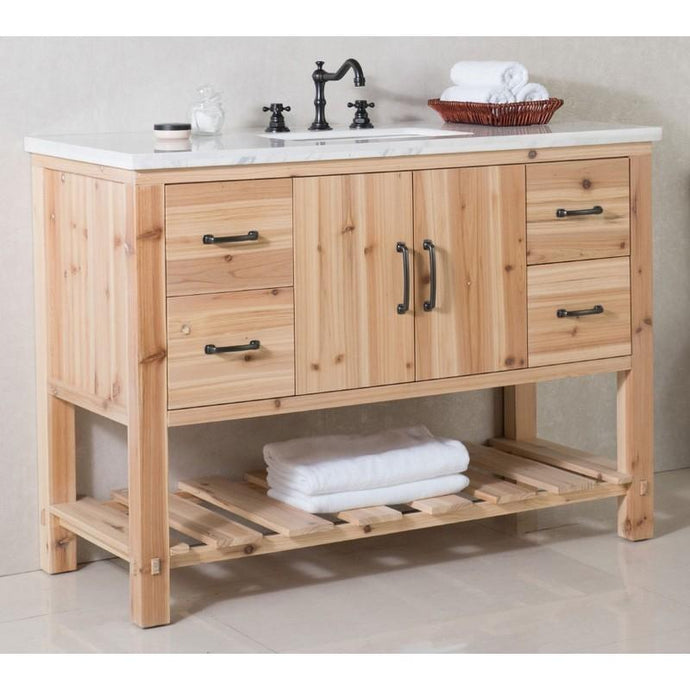 Bellaterra Home Vanity BellaTerra Home 48 in Single sink vanity-solid fir-natural 6003-48-NL-JW