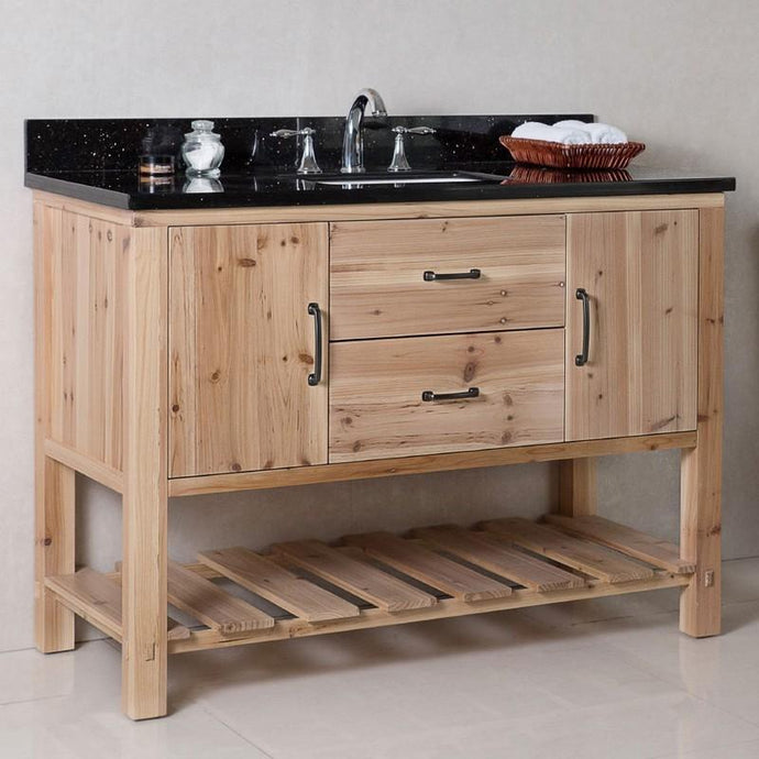 Bellaterra Home Vanity BellaTerra Home 48 in Single Sink Vanity-Solid Fir-Natural 6004-48-NL-BG
