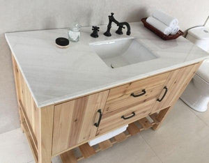 Bellaterra Home Vanity BellaTerra Home 48 in Single Sink Vanity-Solid fir-Natural 6004-48-NL-JW