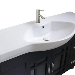 Bellaterra Home Vanity BellaTerra Home 48 in Single Sink Vanity-Wood-Dark Gray