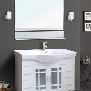 Bellaterra Home Vanity BellaTerra Home 48 in Single Sink Vanity-Wood-White 203138-WH