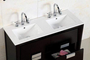 Bellaterra Home Vanity BellaTerra Home 48-inch Double Sink Vanity 500410-ES-WH-48D